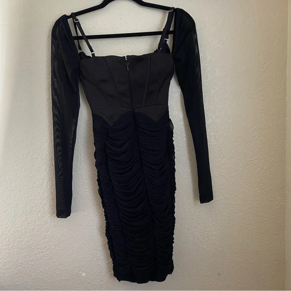 House of CB Freyja black gathered‎ corset dress size XS - Picture 6 of 15